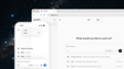 ChatGPT Work displayed on desktop and mobile, with Google Calendar, Slack, and Gmail integrations against a starry background.