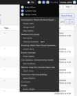 The Presence menu with Editorial Assistant, marked with an 