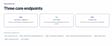 Three core provider endpoints