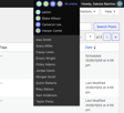 The same Presence menu, seen by Dakota Ramirez, who can