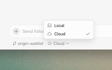 Handoff between local and cloud
