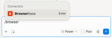 Agent chat composer with /browser typed in the input, showing the Connectors popover above the input box with Browserbase as the matching connector and an Enter hint