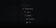 Cascading sub-teams that read: Engineering, Infra, Mobile, Android, iOS