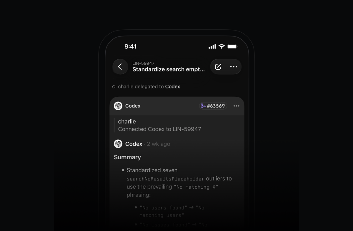 Tapping on Codex session shows its chain of thought on an iPhone
