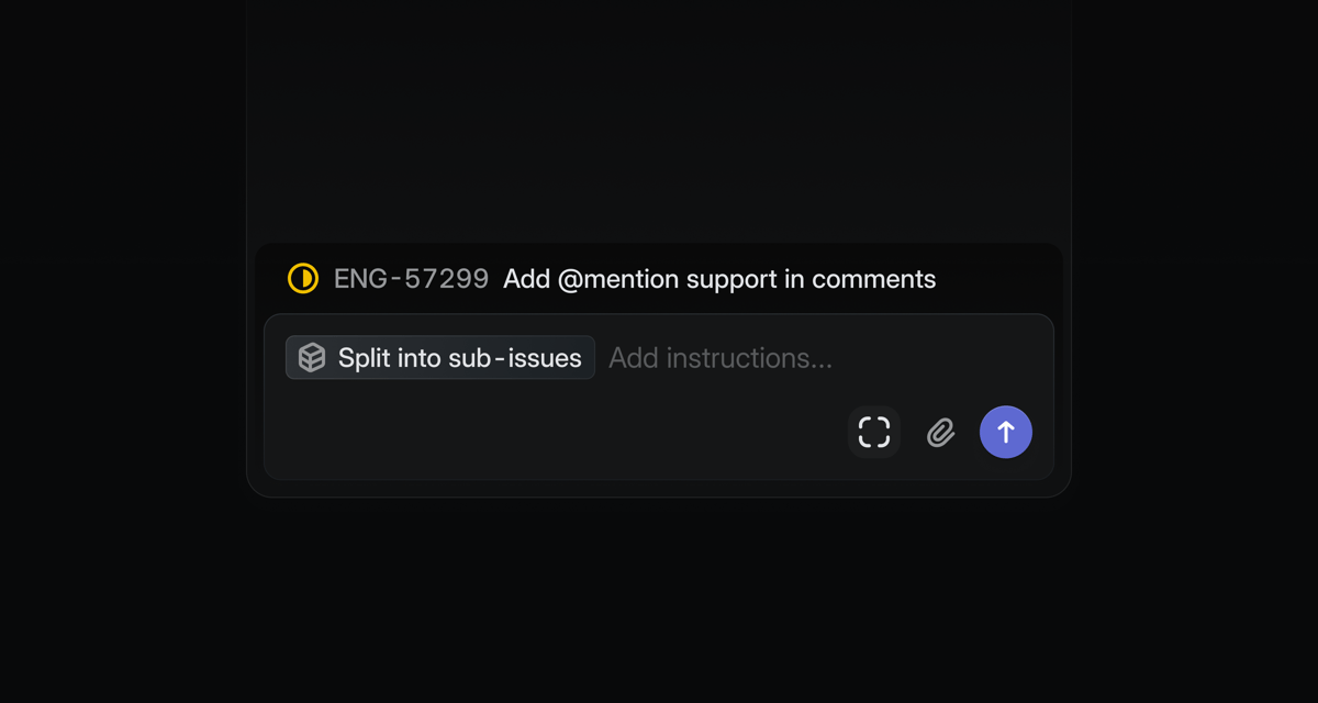 Skill loaded in agent chat by pressing / and selecting "Split into sub-issues" skill
