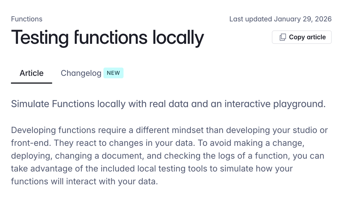 Article titled with a 