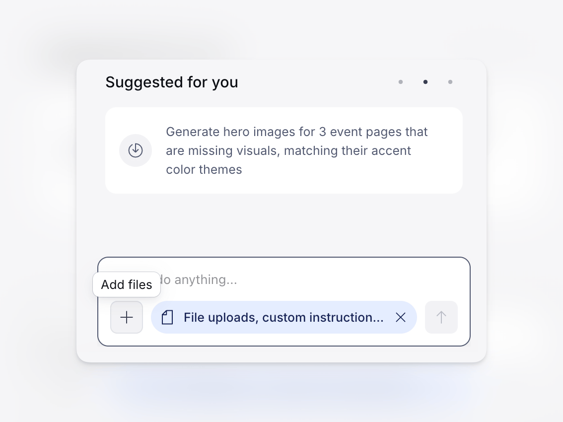 A white UI card titled 
