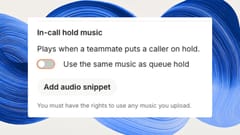 Mid-call hold music settings