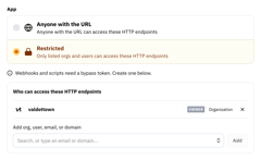 Admin interface for Val Town Access