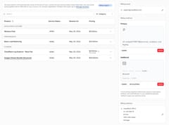 Modernized Billing Profile with the Subscriptions tab