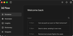 Dark dictation UI