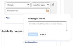 Write policy regex using natural language