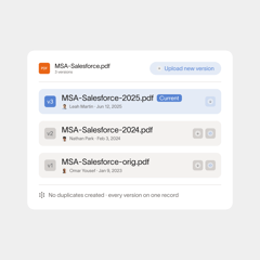 Vendor document versioning
