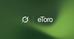 xAI and eToro logos overlaid on a gradient