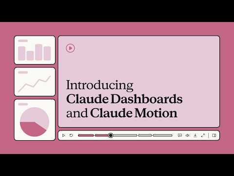 Introducing Claude Dashboards and Claude Motion