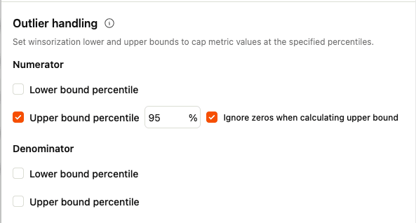 Winsorization for ratio metrics in Experiments