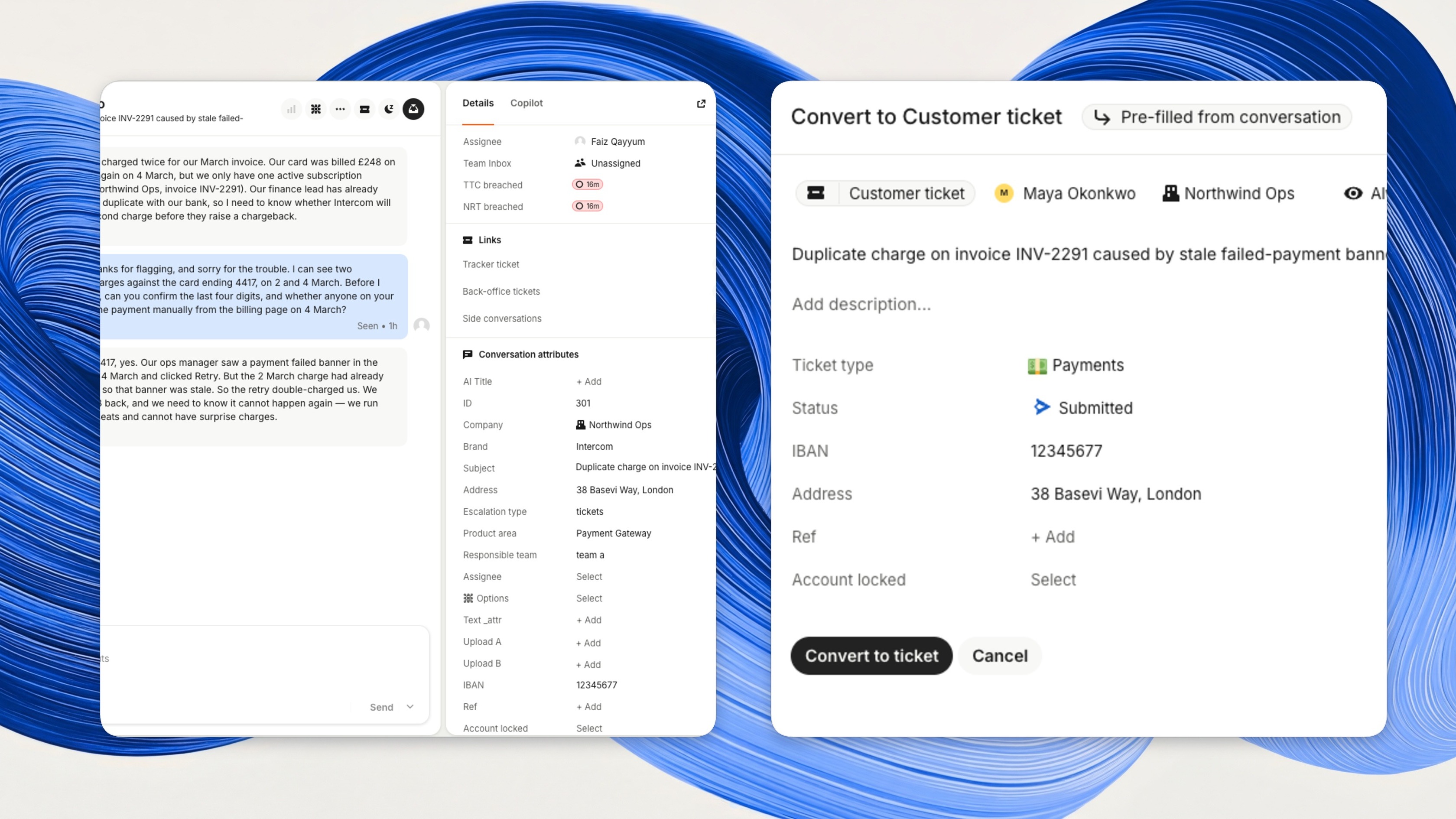 Conversation details now carry over to new tickets