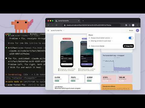 Artifacts in Claude Code: share your work as it happens