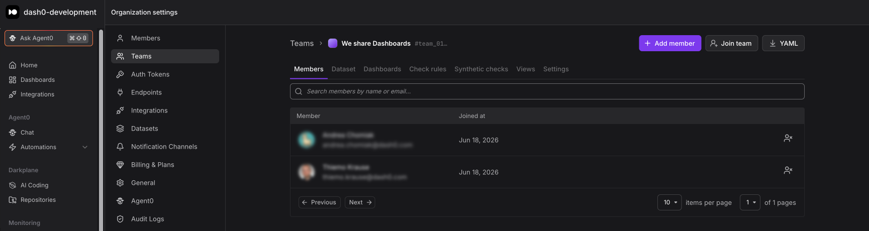 The "YAML" download on the top-right of the team view in the Organization settings.